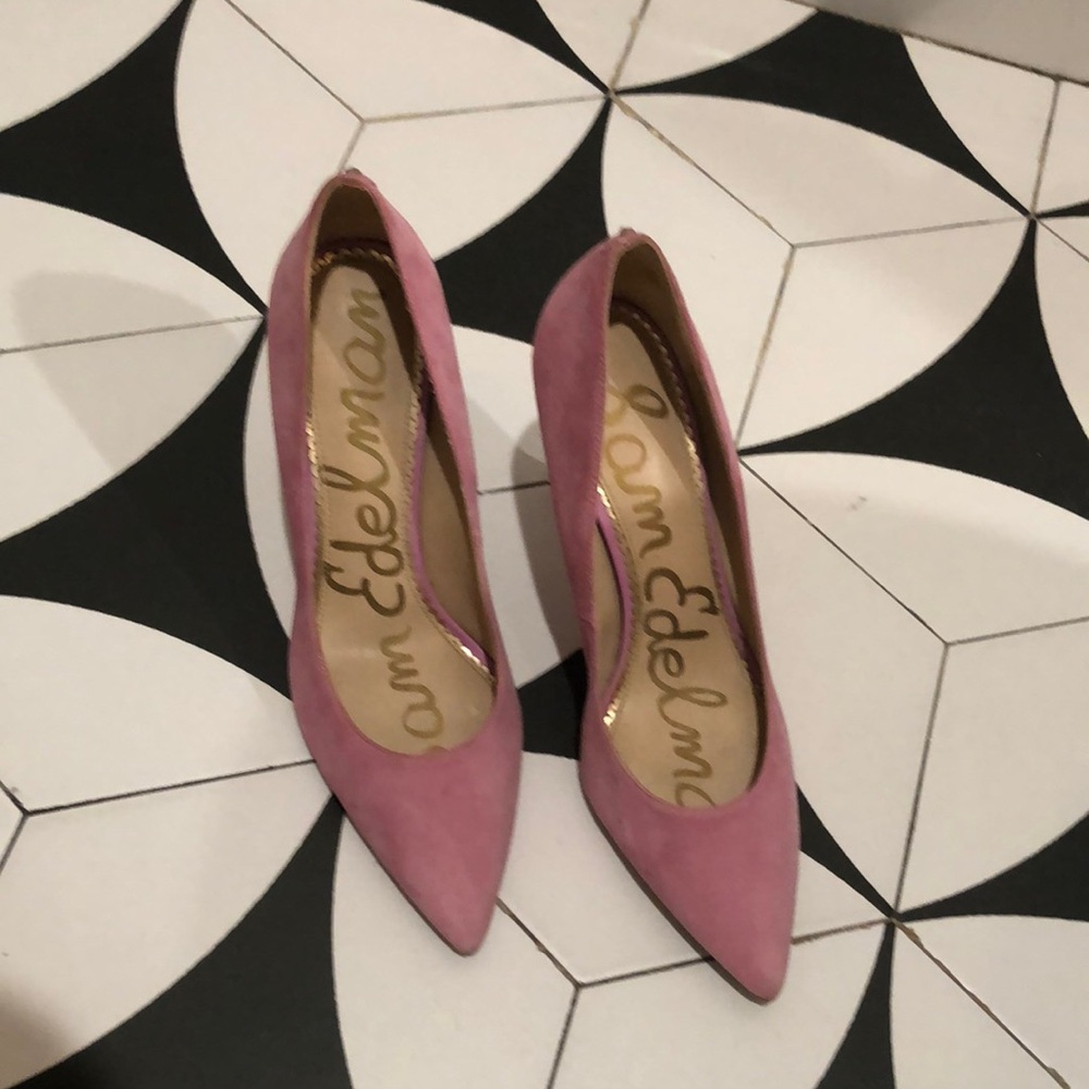 Sam Edelman Women's Pink Suede Pumps